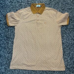 Men's Brown Patterned Polo Shirt Hermes